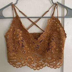 Free People Celine Bralette Burnt Caramel